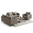 Modern Dark Grey Fabric Sofa Set – MAKULA SET DARK GREY