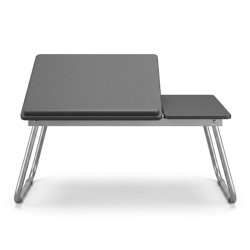 Modern Space-Saving Desk, Grey MDF & Metal - MAMIE GREY YKC