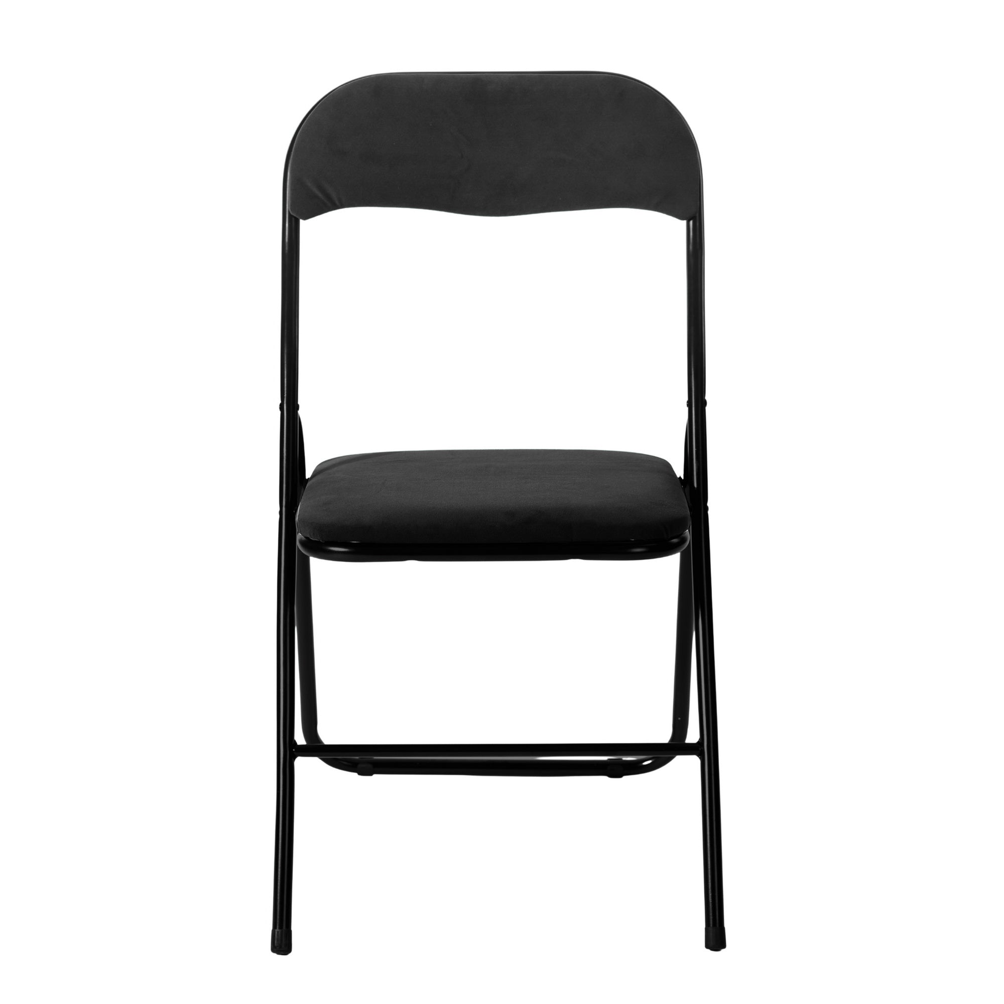 Modern Folding Chair, Soft Cushion, Space-Saving - MANGO BK BLACK