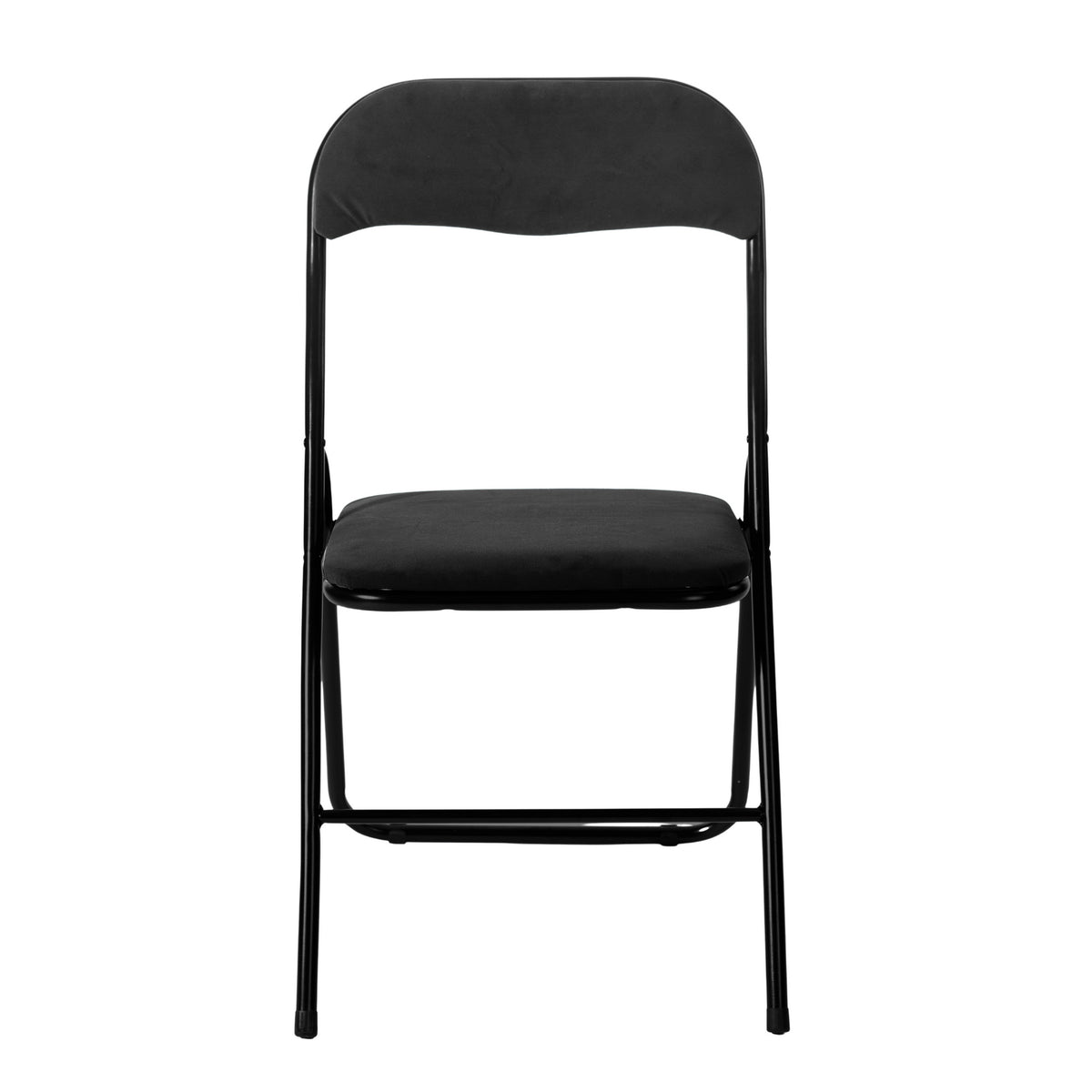 Modern Folding Chair, Soft Cushion, Space-Saving - MANGO BK BLACK
