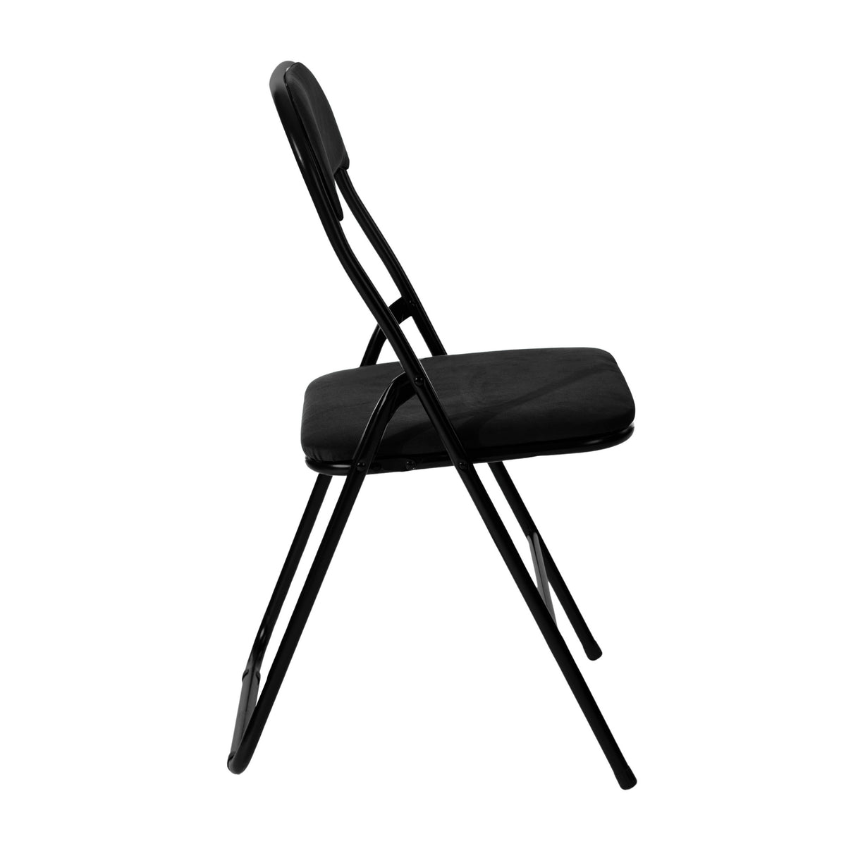 Modern Folding Chair, Soft Cushion, Space-Saving - MANGO BK BLACK