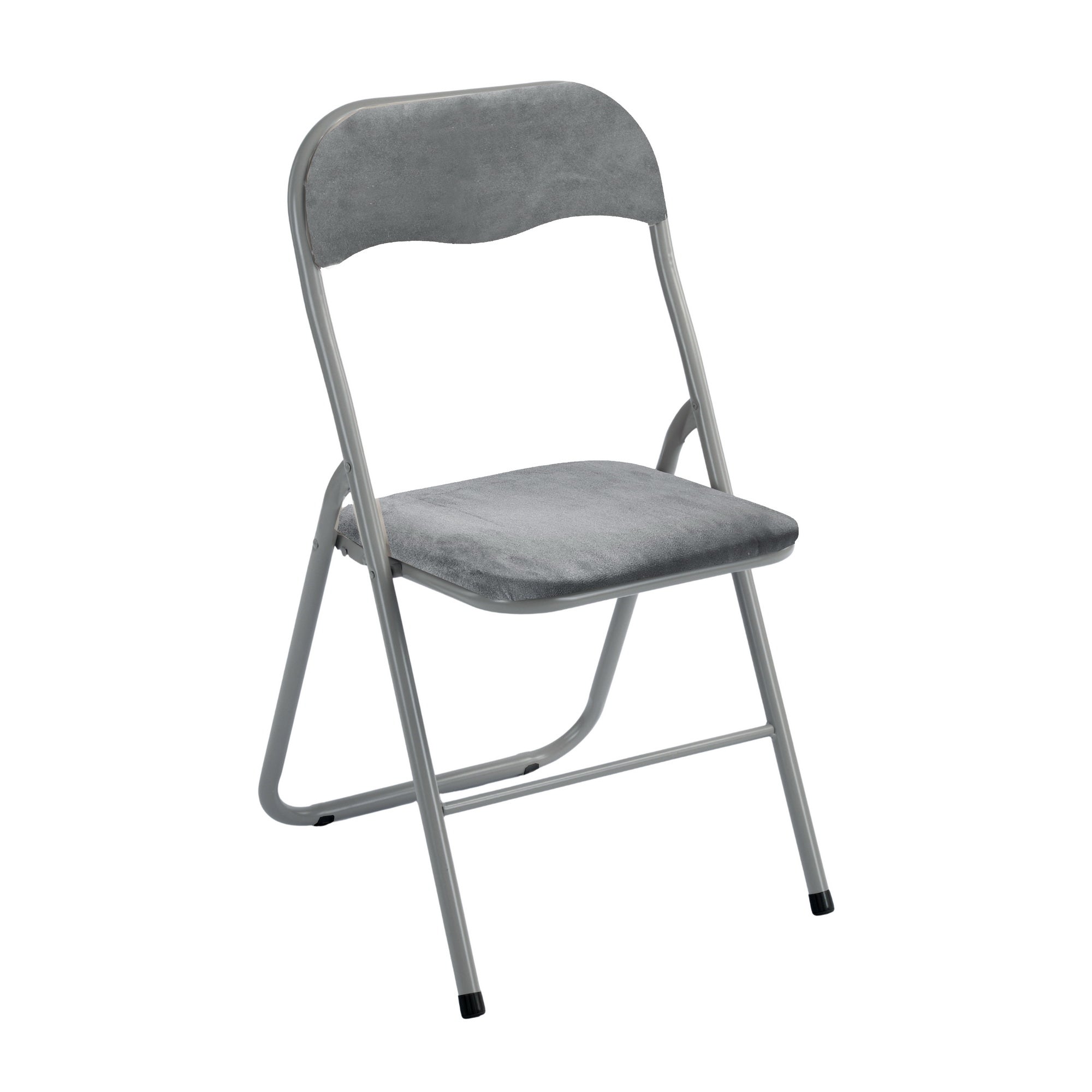 Modern Velvet Gray Folding Chair – MANGO BK GRAY