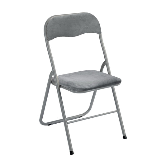 Modern Velvet Gray Folding Chair – MANGO BK GRAY