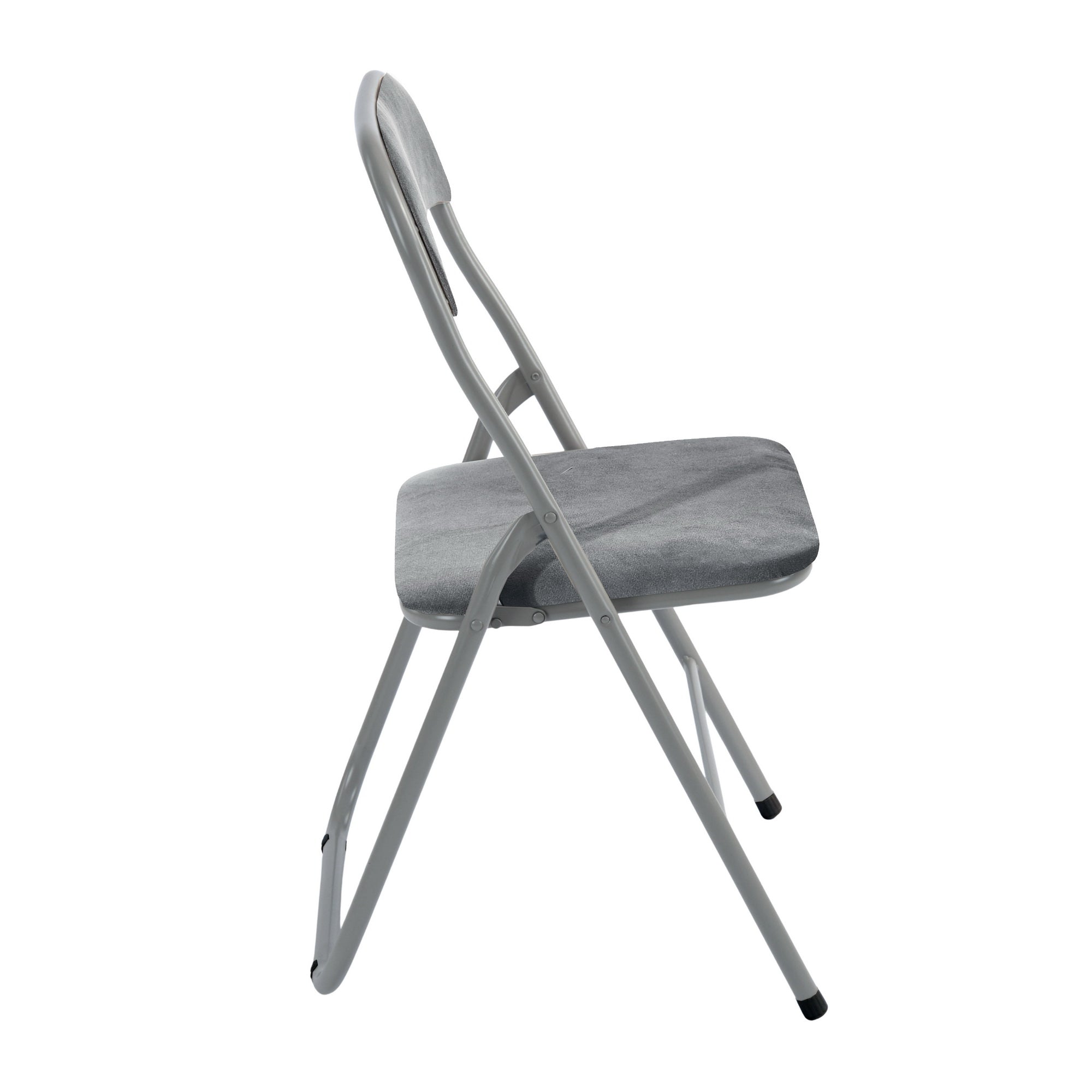 Modern Velvet Gray Folding Chair – MANGO BK GRAY
