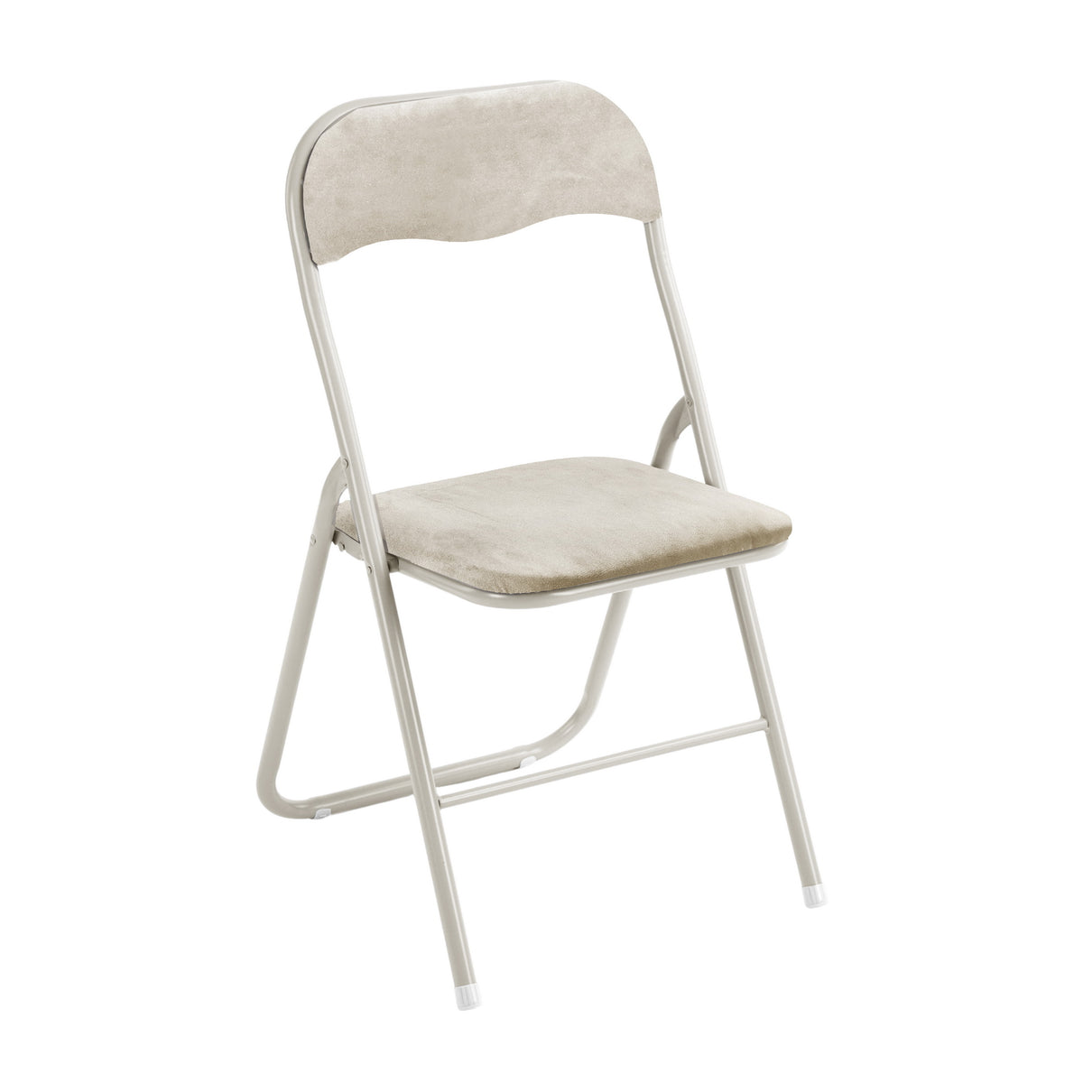 Modern Folding Chair, Soft Cushion Seat - MANGO FOLDING CHAIR OFF-WHITE