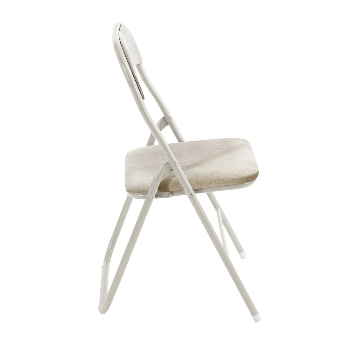 Modern Folding Chair, Soft Cushion Seat - MANGO FOLDING CHAIR OFF-WHITE