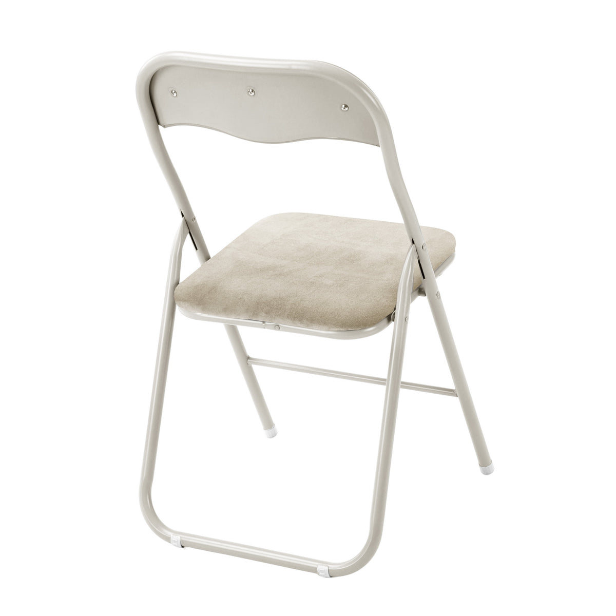 Modern Folding Chair, Soft Cushion Seat - MANGO FOLDING CHAIR OFF-WHITE