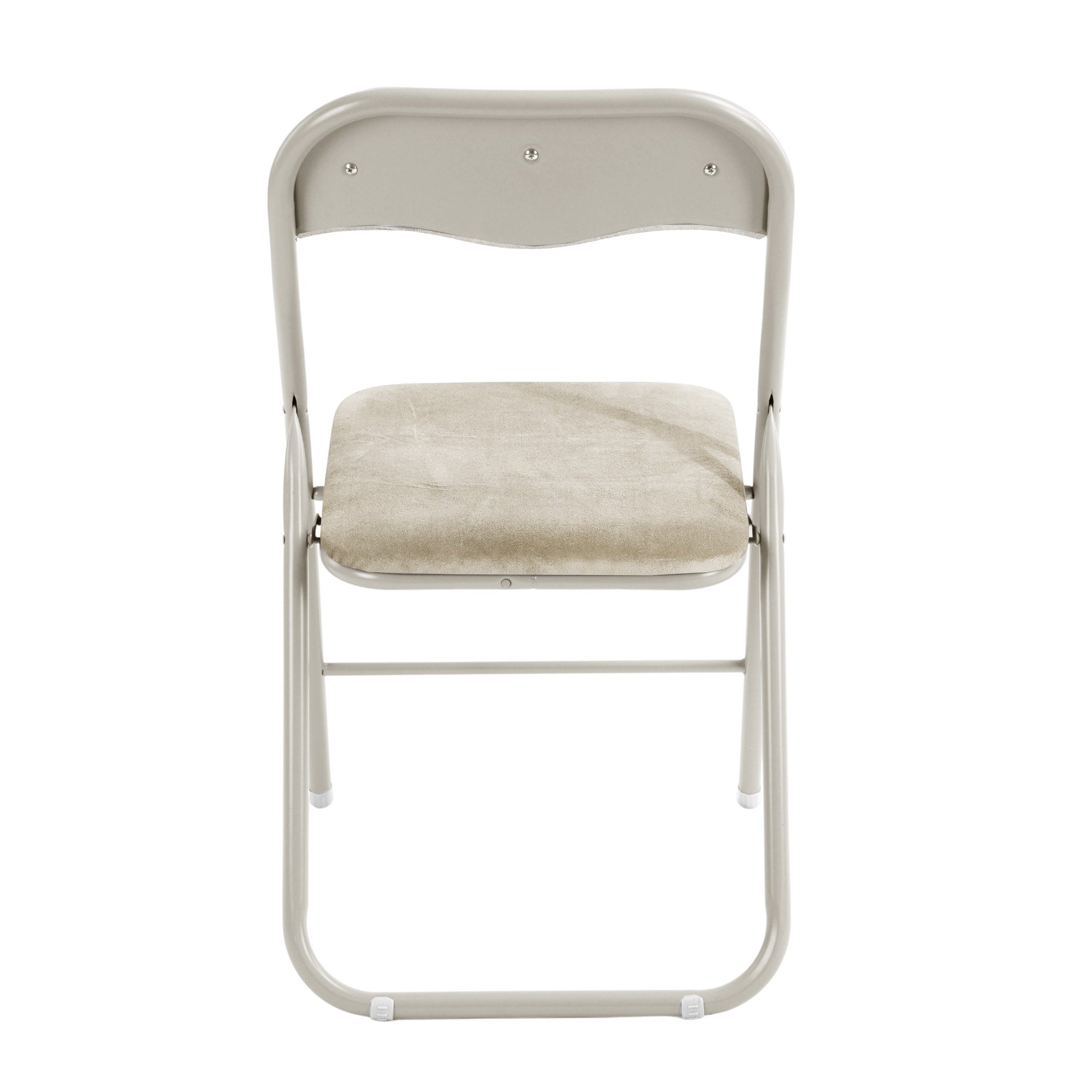 Modern Folding Chair, Soft Cushion Seat - MANGO FOLDING CHAIR OFF-WHITE