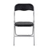 Modern Folding Grey Chair, Metal Frame & PVC Seat - MANGO BLACK 2