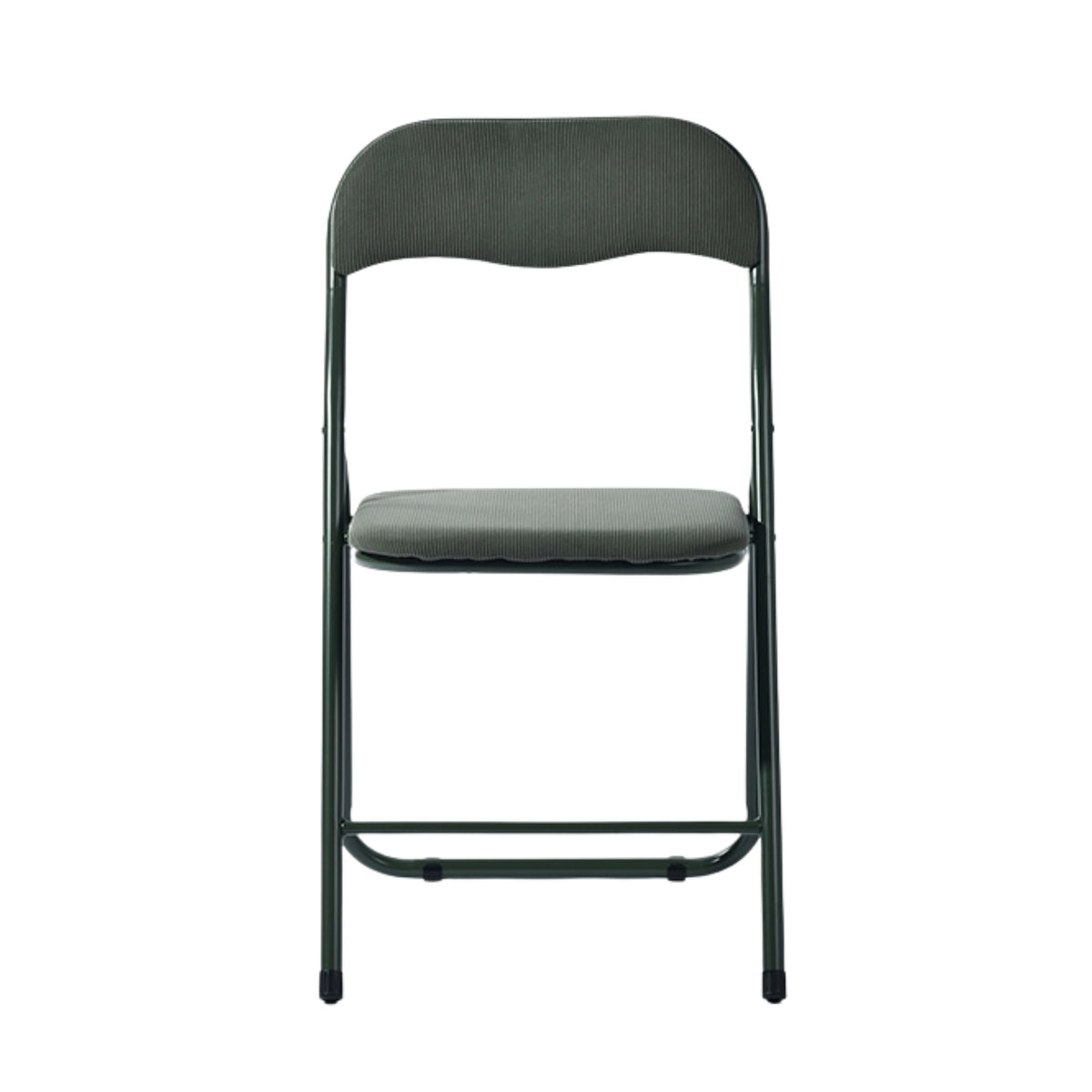 Modern Corduroy Folding Chair, Metal Frame - MANGO CORDUROY GREEN