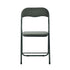 Modern Corduroy Folding Chair, Metal Frame - MANGO CORDUROY GREEN