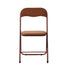Modern Corduroy Folding Chair, Metal Frame - MANGO CORDUROY ROSE