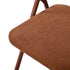 Modern Corduroy Folding Chair, Metal Frame - MANGO CORDUROY ROSE