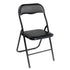 Modern Folding Steel Chair, Cushioned Seat - MANGO BLACK FM