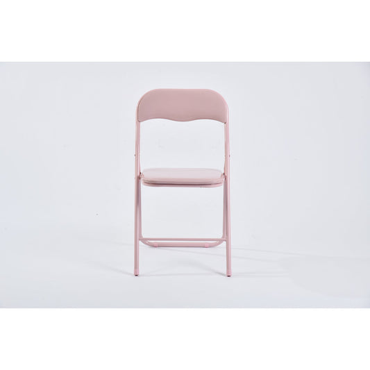 mango high gloss pvc pink 6pcs - blush folding chair - folding pvc chair for events or indoor