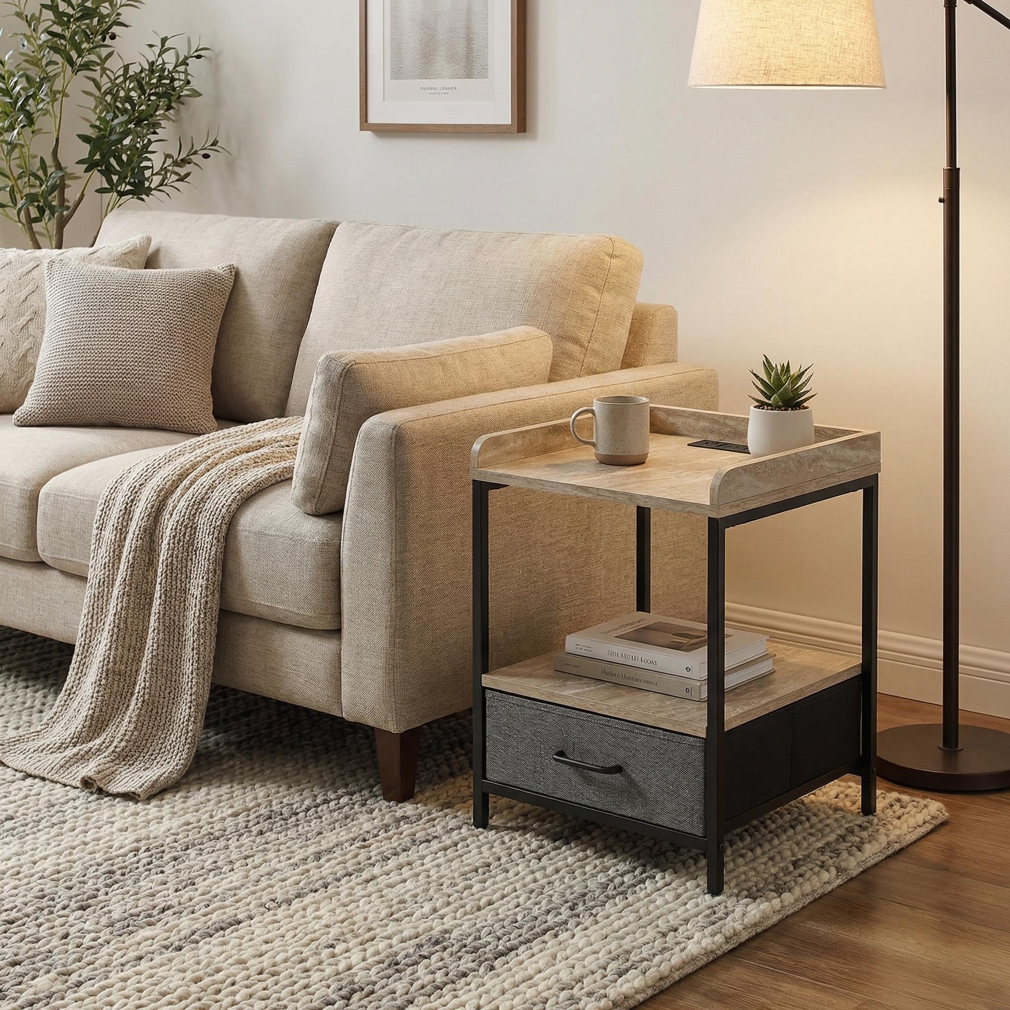 Modern Accent End Table, Compact Design - MARAQ