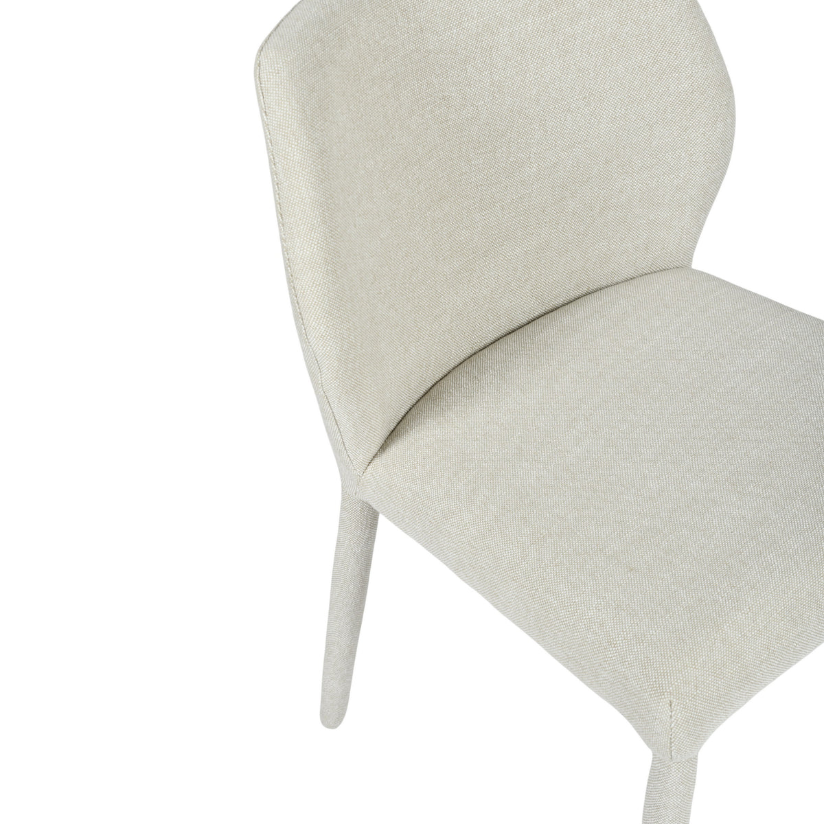 Modern Minimalist Fabric Dining Chair - MATHON BEIGE