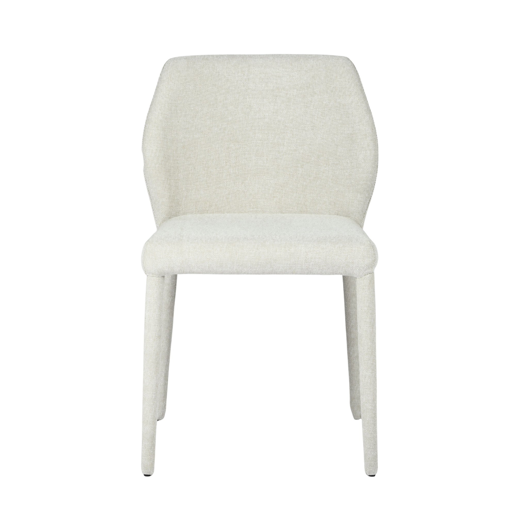 Modern Minimalist Fabric Dining Chair - MATHON BEIGE
