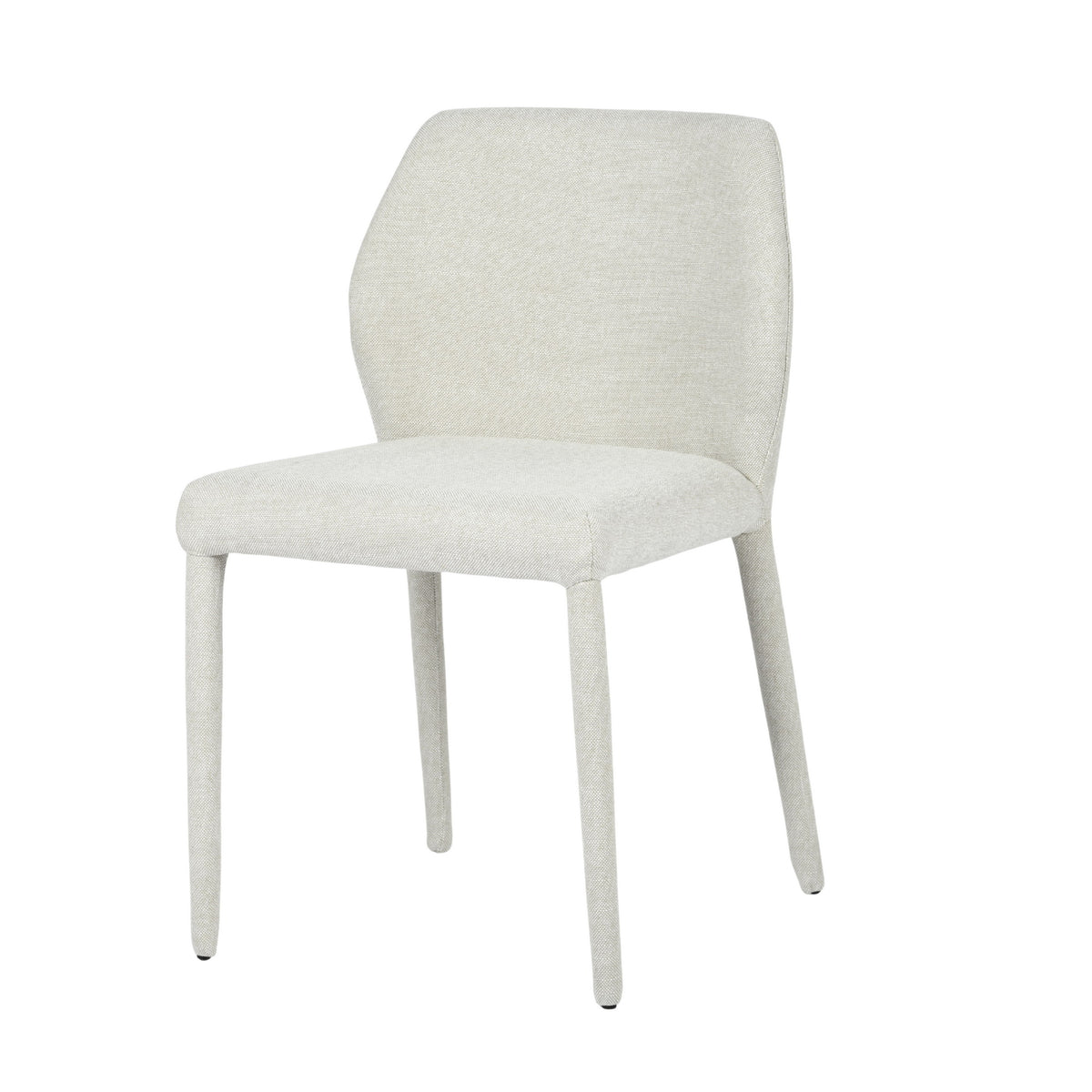 Modern Minimalist Fabric Dining Chair - MATHON BEIGE