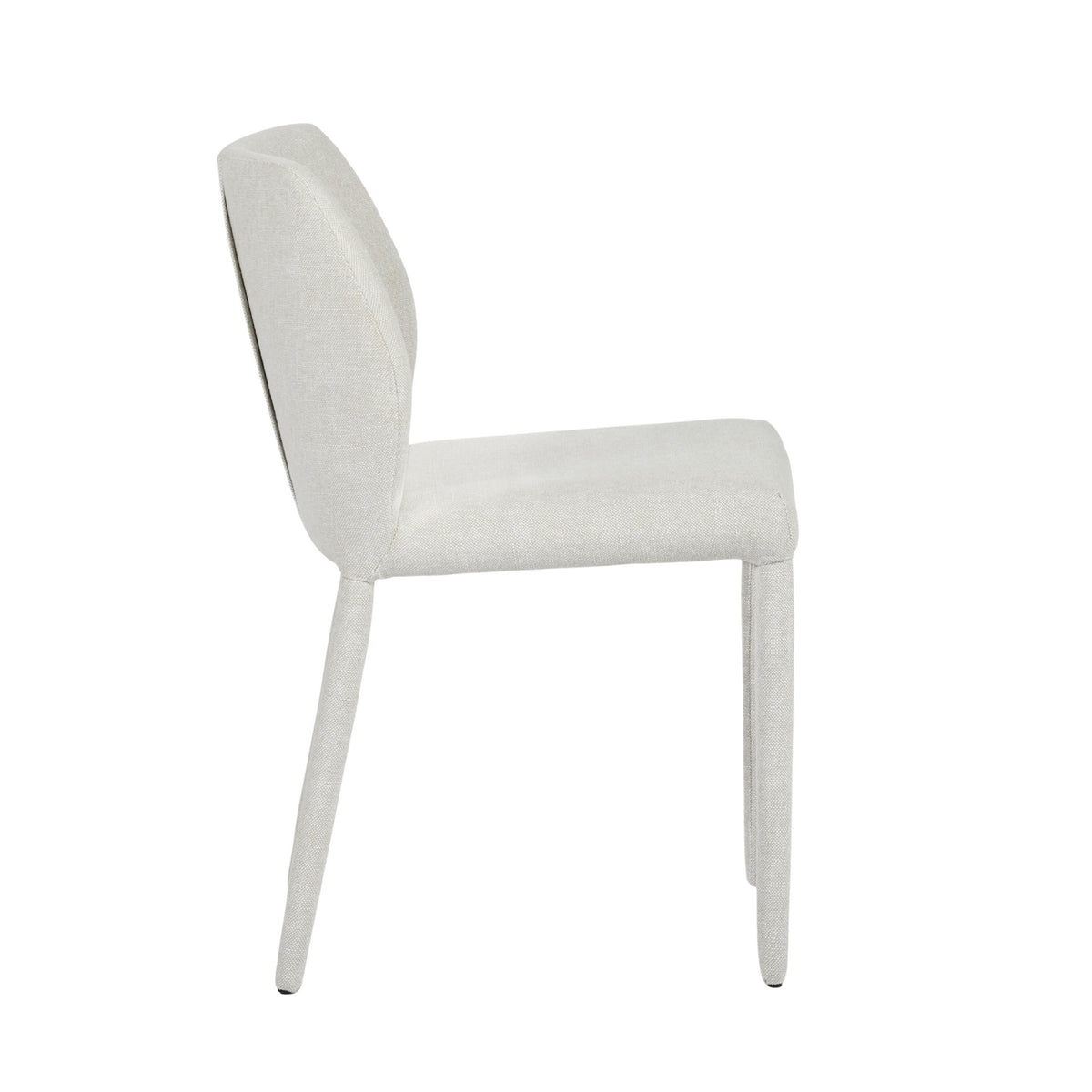 Modern Minimalist Fabric Dining Chair - MATHON BEIGE