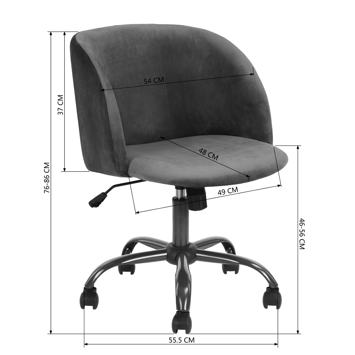 Matthews Velvet Office Chair