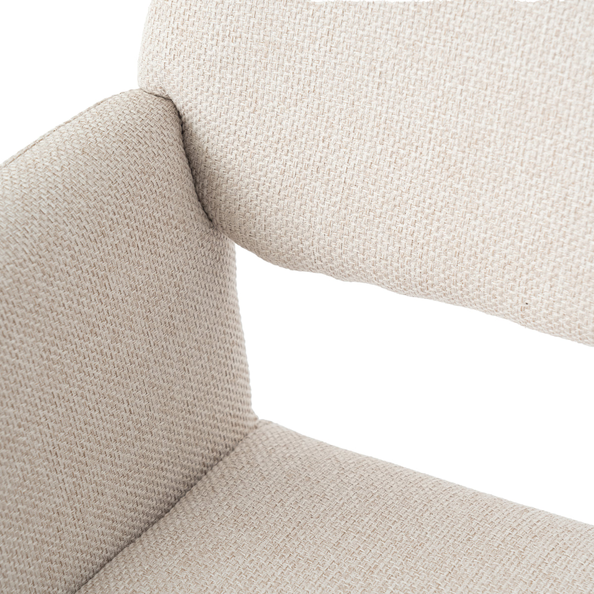 Modern Beige Upholstered, Black Leg Dining Chair - MAYFAIR BEIGE FR