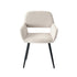 Modern Beige Upholstered, Black Leg Dining Chair - MAYFAIR BEIGE FR