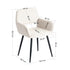 Modern Beige Upholstered, Black Leg Dining Chair - MAYFAIR BEIGE FR