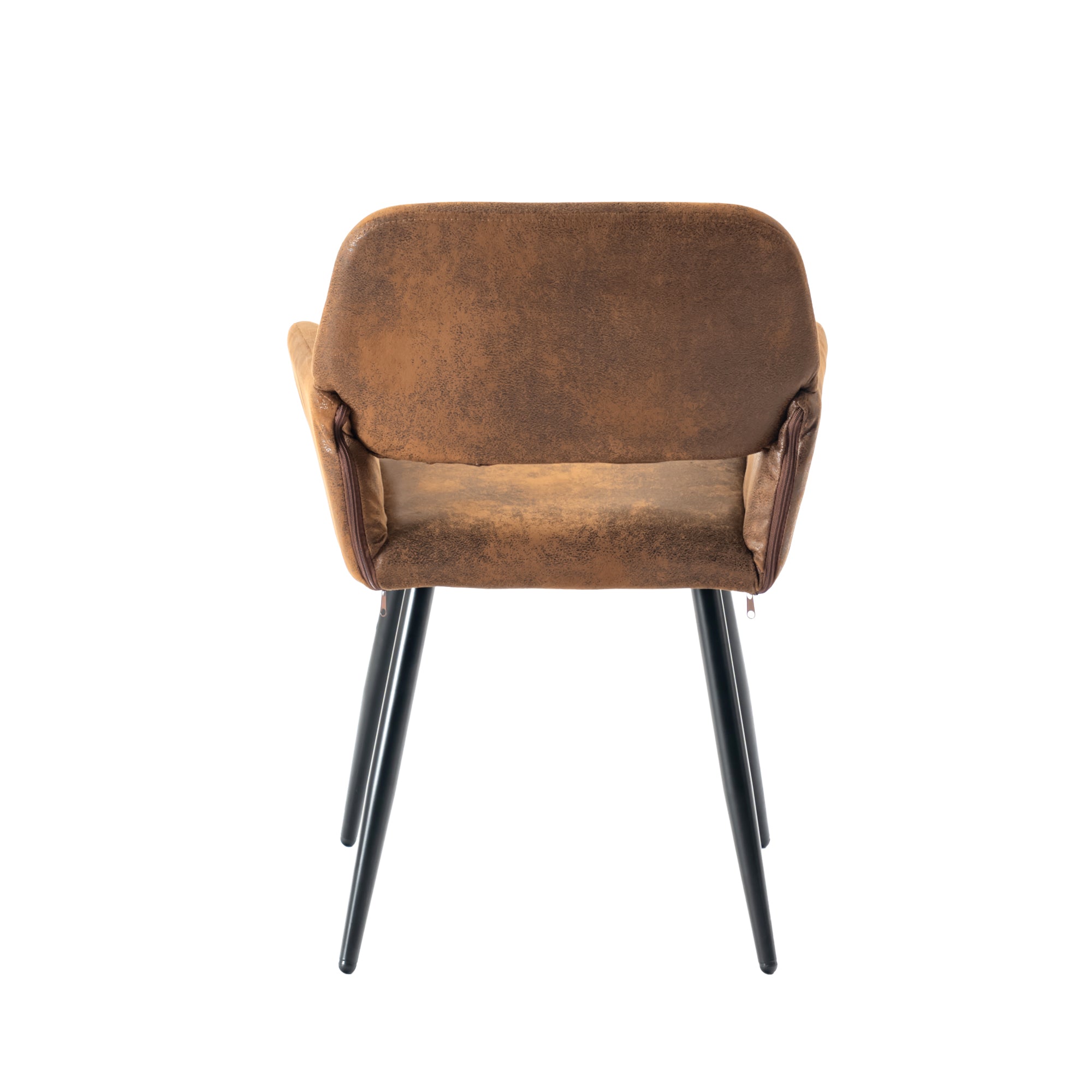 Modern Suede Dining Chair, Brown Fabric - MAYFAIR SUEDE BROWN FR