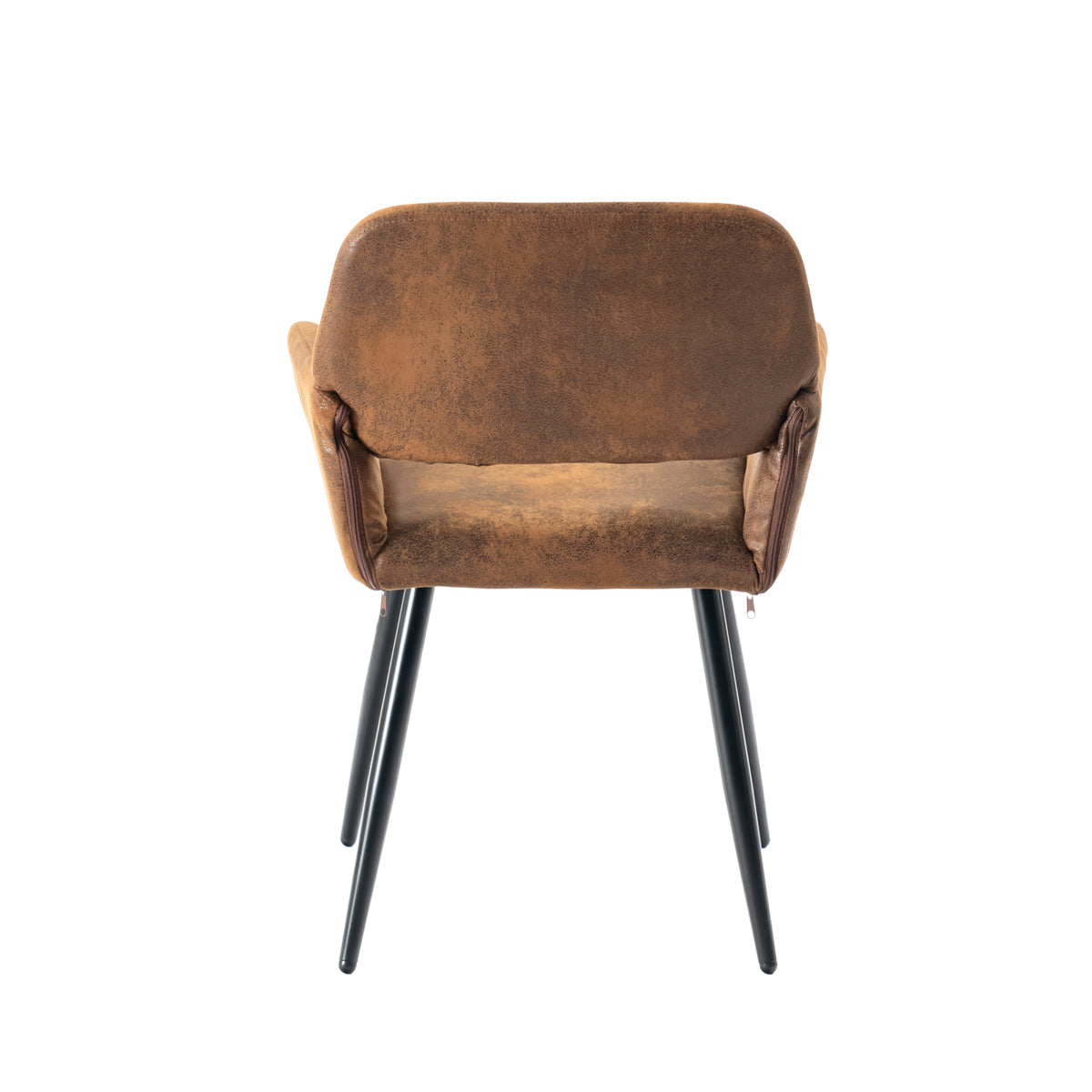 Modern Suede Dining Chair, Brown Fabric - MAYFAIR SUEDE BROWN FR