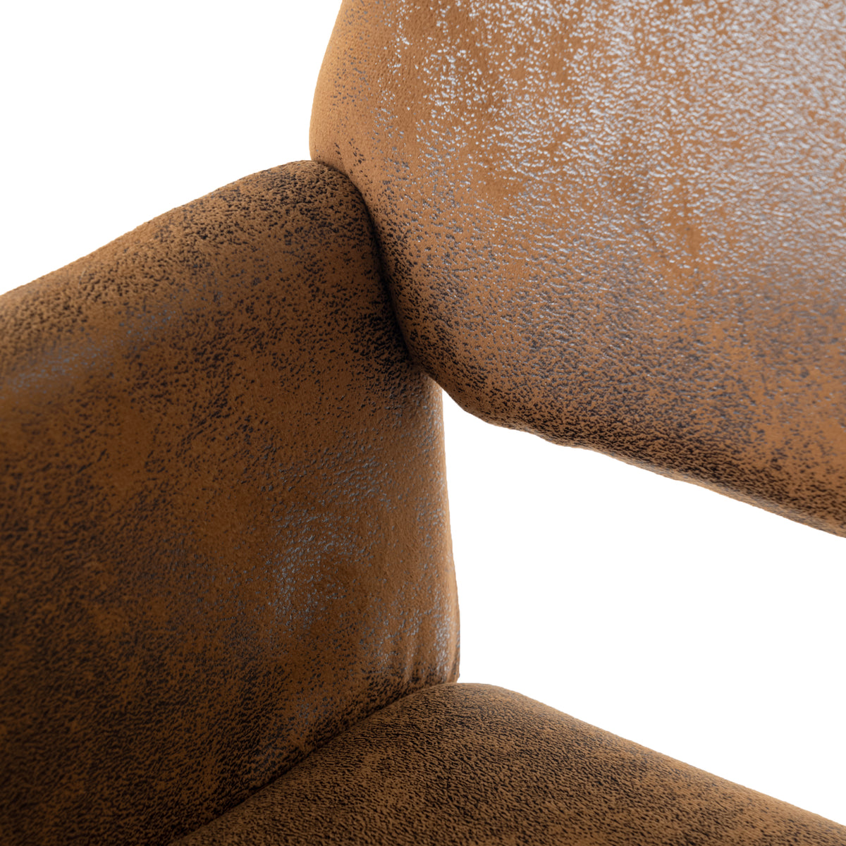 Modern Suede Dining Chair, Brown Fabric - MAYFAIR SUEDE BROWN FR