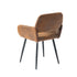 Modern Suede Dining Chair, Brown Fabric - MAYFAIR SUEDE BROWN FR