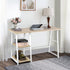 Modern Oak Desk, MDF & Metal Frame - MCGHEE OAK A