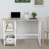 Modern Oak Desk, MDF & Metal Frame - MCGHEE OAK A