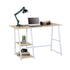 Modern Oak Desk, MDF & Metal Frame - MCGHEE OAK A