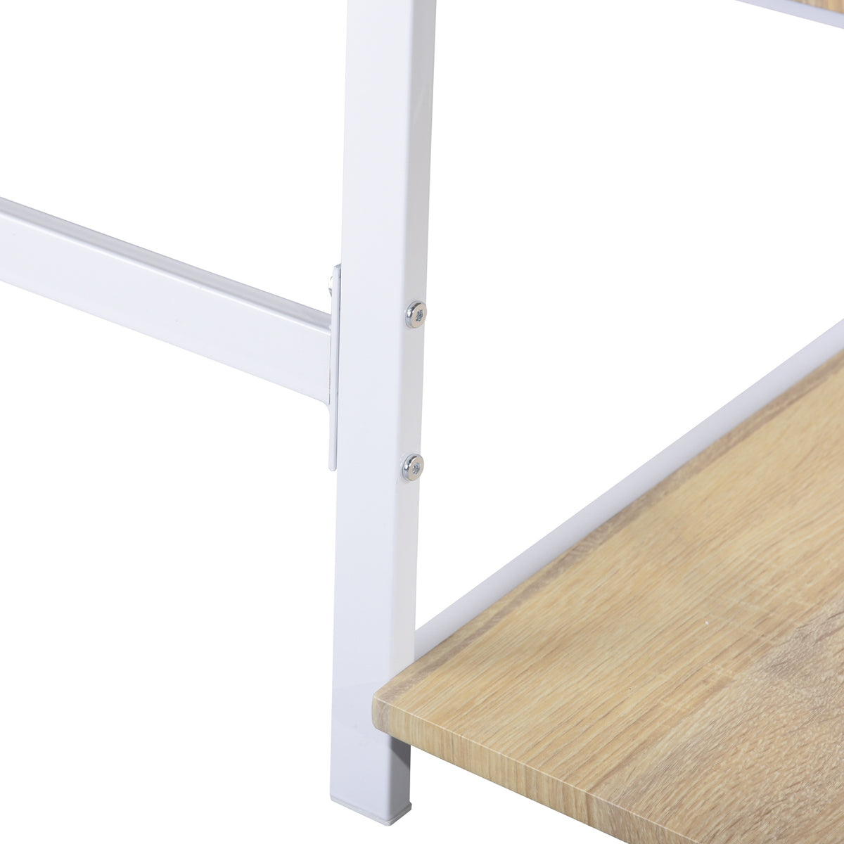 Modern Oak Desk, MDF & Metal Frame - MCGHEE OAK A