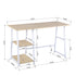 Modern Oak Desk, MDF & Metal Frame - MCGHEE OAK A