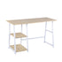 Modern Oak Desk, MDF & Metal Frame - MCGHEE OAK A