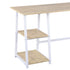 Modern Oak Desk, MDF & Metal Frame - MCGHEE OAK A