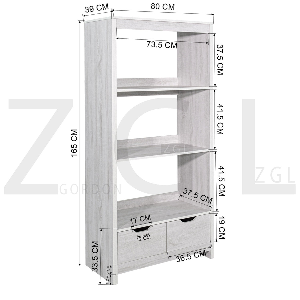 Mcgill Three Shelf Bookcases