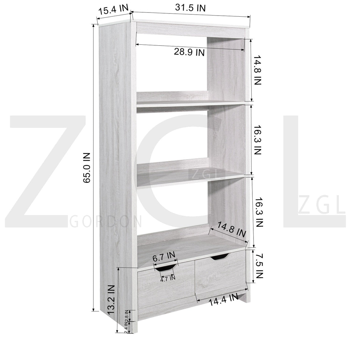 Mcgill Three Shelf Bookcases