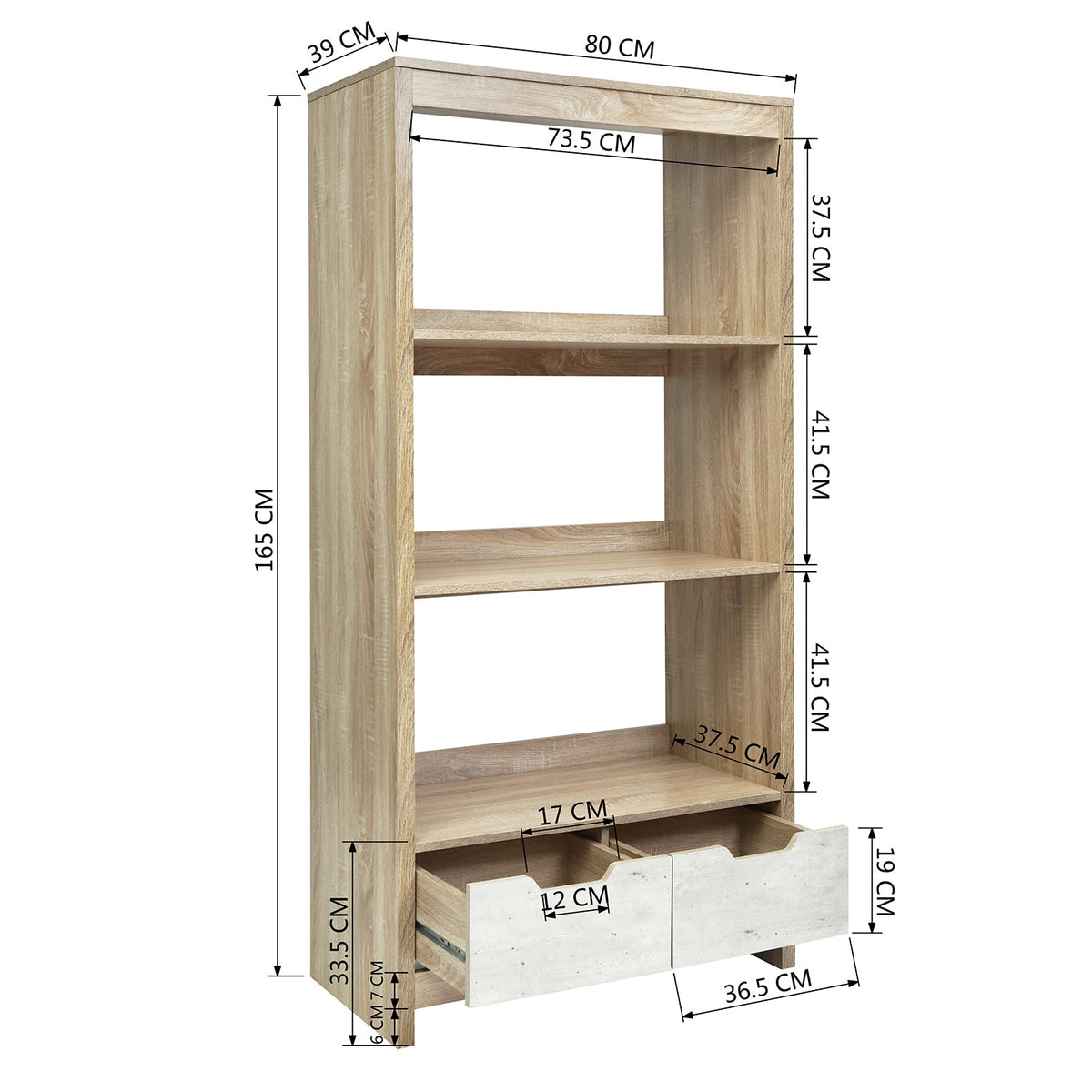 Mcgill Three Shelf Bookcases
