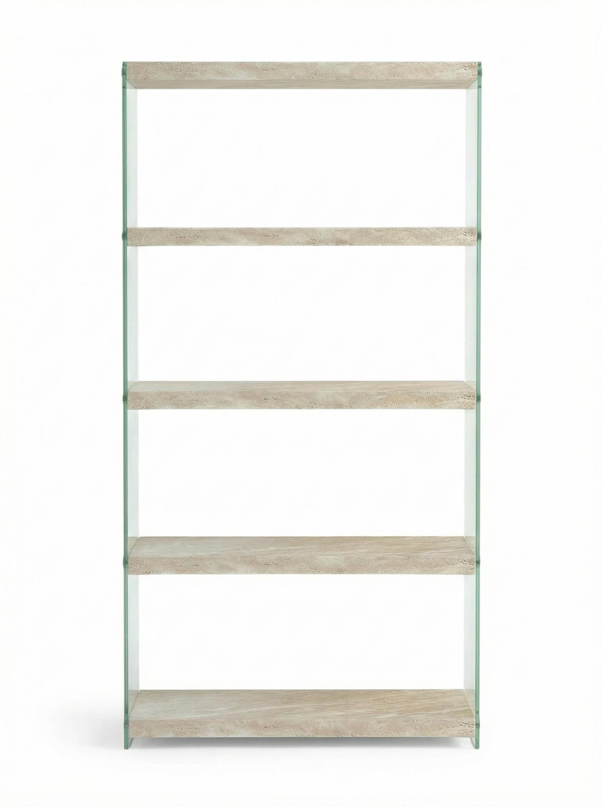 Modern Beige Shelf, Hollow Panel Design - MELROSE TRAVERTINE