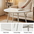 Modern Semiellipse Dining Table, MDF & Steel - MENNO