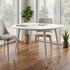Modern Semiellipse Dining Table, MDF & Steel - MENNO
