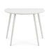 Modern Semiellipse Dining Table, MDF & Steel - MENNO