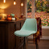 Modern Green Bar Stool, PP Mesh Fabric Adjustable - MERIEH GREEN