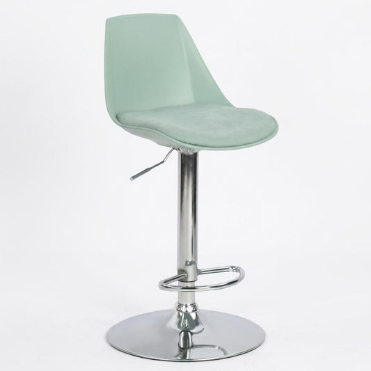 Modern Green Bar Stool, PP Mesh Fabric Adjustable - MERIEH GREEN