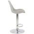 Modern Grey Bar Stool, Adjustable PP Fabric - MERIEH GREY