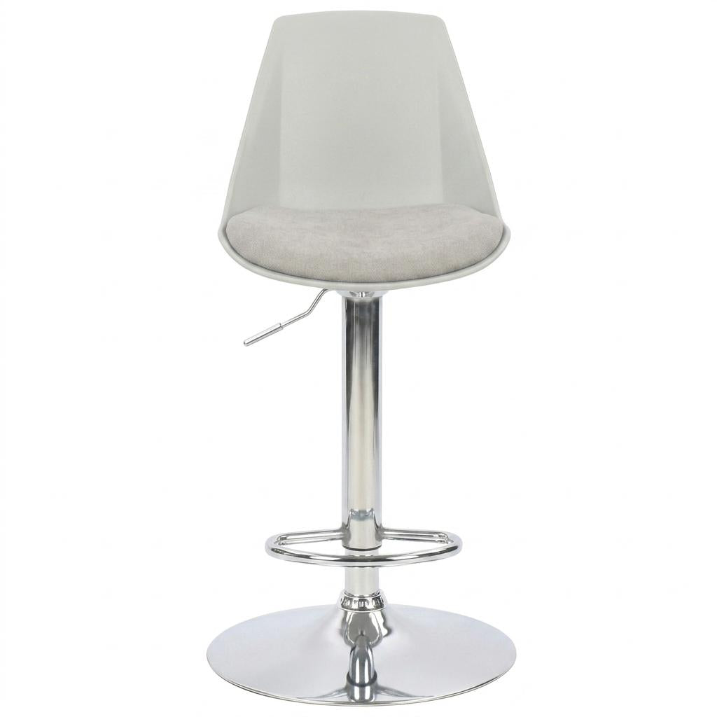 Modern Grey Bar Stool, Adjustable PP Fabric - MERIEH GREY